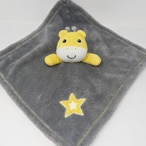 LOVEY Baby Gear Giraffe Grey Yellow Star Security Blanket